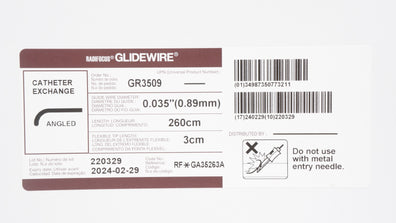 Terumo GA35263A Radifocus GLIDEWIRE Cath. Exchange 0.035inch x 260cm x 3cm (x)